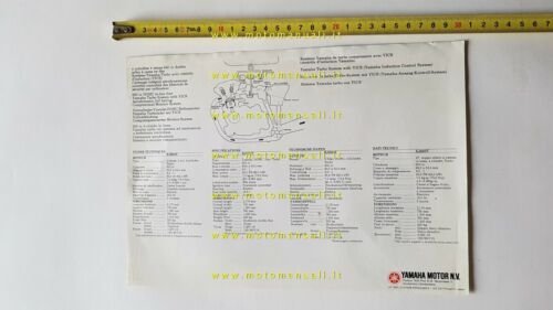 Yamaha XJ 650 T TURBO 1982 depliant MULTILINGUA originale moto …