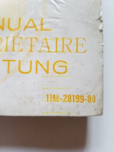 Yamaha XJ 750 11M 1981 manuale uso manutenzione originale