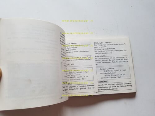 Yamaha XJ 750 11M 1981 manuale uso manutenzione originale