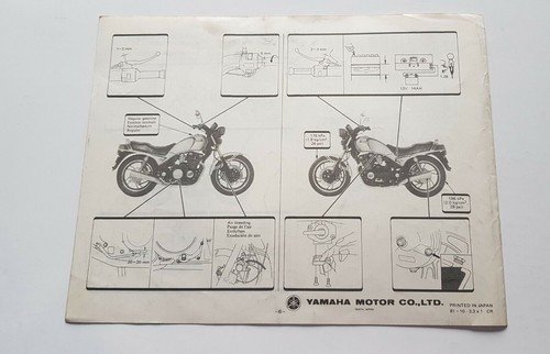 Yamaha XJ 750 1982 manuale assemblaggio officina originale no riparazione