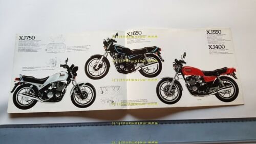 Yamaha XJ 750 650 550 400 1982 depliant moto italiano …