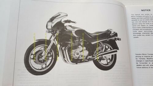 Yamaha XJ 900 1983 manuale officina INGLESE originale workshop manual