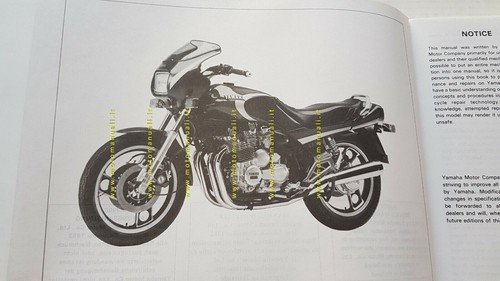 Yamaha XJ 900 1983 manuale officina INGLESE originale workshop manual