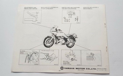 Yamaha XJ 900 1984 manuale assemblaggio officina originale no riparazione