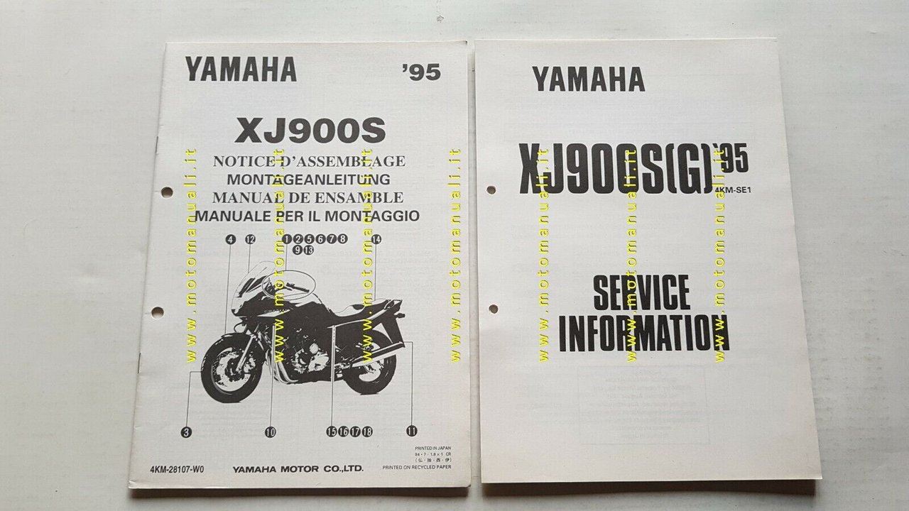 Yamaha XJ 900 S 1995 Service Information+manuale assemblaggio officina originale