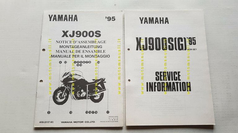 Yamaha XJ 900 S 1995 Service Information+manuale assemblaggio officina originale