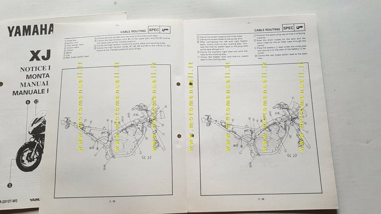 Yamaha XJ 900 S 1995 Service Information+manuale assemblaggio officina originale