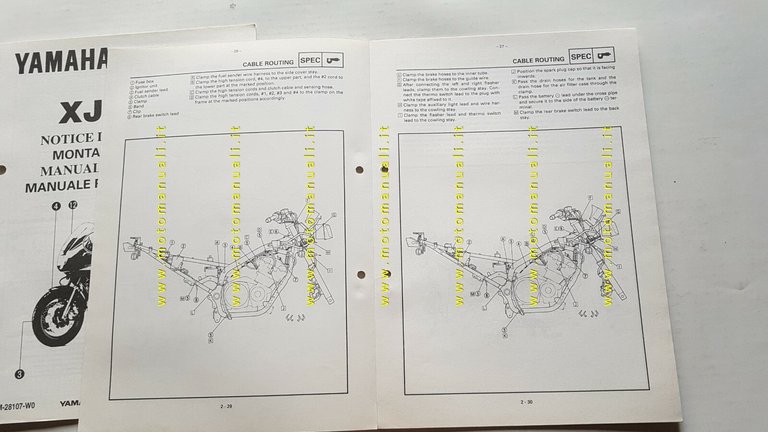 Yamaha XJ 900 S 1995 Service Information+manuale assemblaggio officina originale