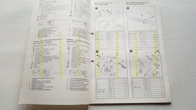 Yamaha XJ 900 S 1995 Service Information+manuale assemblaggio officina originale