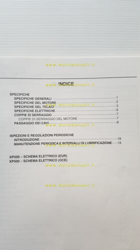 Yamaha XP500 TMAX 2003 Service Information manuale officina italiano originale