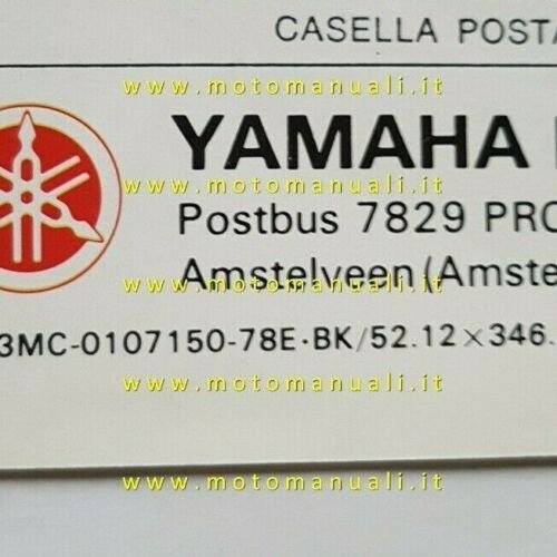 Yamaha XS 1100 1978 depliant ITALIANO originale moto POSTER brochure