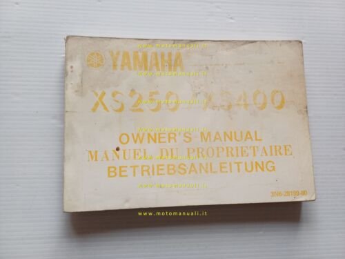 Yamaha XS 250 400 3N6 1979 manuale uso manutenzione originale