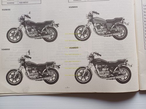 Yamaha XS 250-400 SE-SG 4G6 AGGIORNAMENTO 1980 manuale officina originale