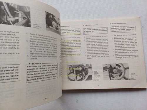 Yamaha XS 250-400 SE-SG 4G6 AGGIORNAMENTO 1980 manuale officina originale