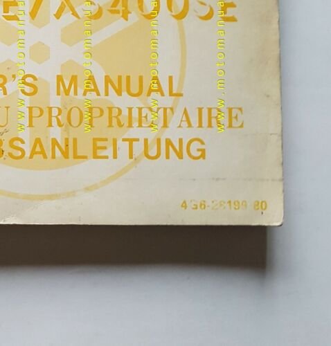 Yamaha XS 250 SE - XS 400 SE 4G6 1980 …