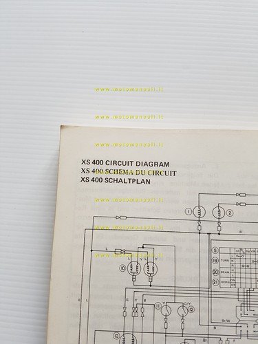 Yamaha XS 400 2A2 1977 manuale officina originale