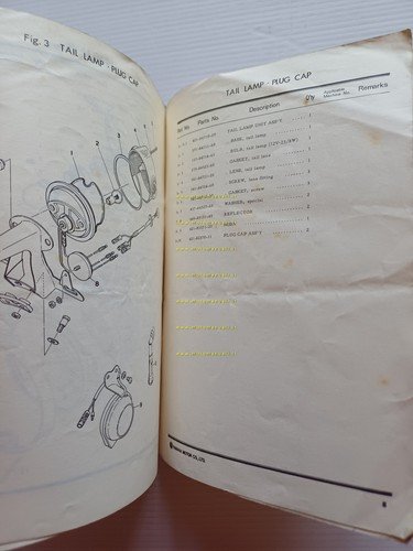 Yamaha XS 500 1974-75 varianti catalogo ricambi per ITALIA originale