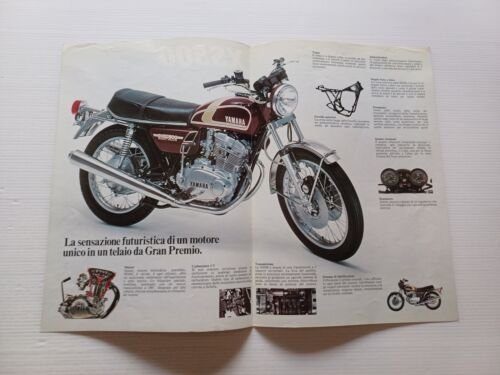 Yamaha XS 500 1975 depliant originale italiano