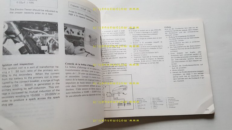 YAMAHA XS 500-B-C-D-E 1976 manuale officina INGLESE originale workshop manual