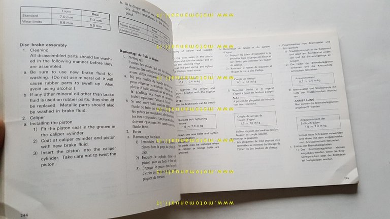 YAMAHA XS 500-B-C-D-E 1976 manuale officina INGLESE originale workshop manual