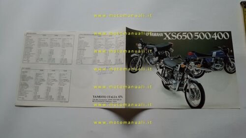 Yamaha XS 650 - 500 - 400 1978 depliant ITALIANO …
