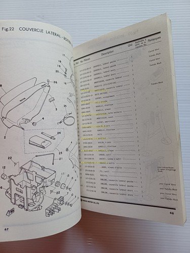 Yamaha XS 650 1T5 1977 VERSIONE PER LA FRANCIA catalogo …