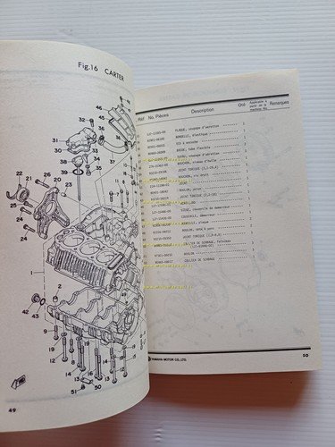 Yamaha XS 650 1T5 1977 VERSIONE PER LA FRANCIA catalogo …