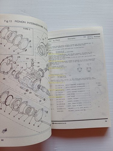 Yamaha XS 650 1T5 1977 VERSIONE PER LA FRANCIA catalogo …