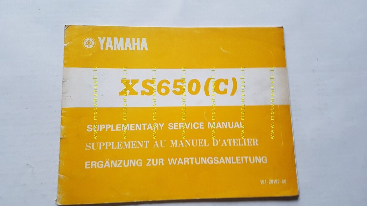 Yamaha XS 650 C 1975 varianti SUPPLEMENTO manuale officina base …