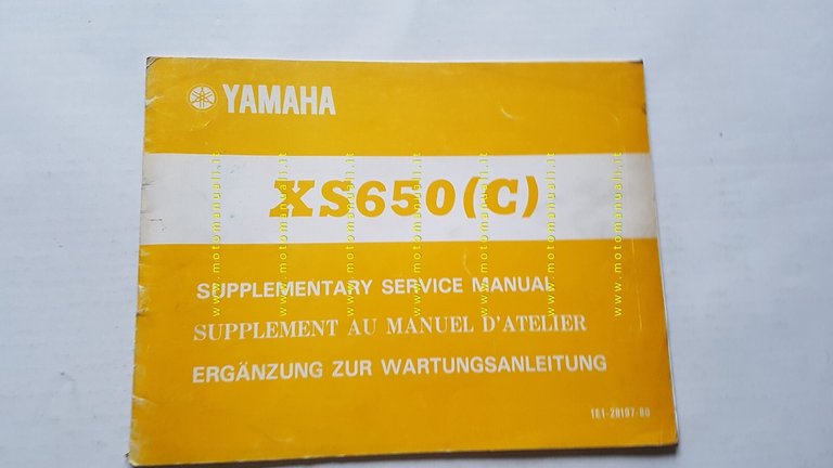 Yamaha XS 650 C 1975 varianti SUPPLEMENTO manuale officina base …