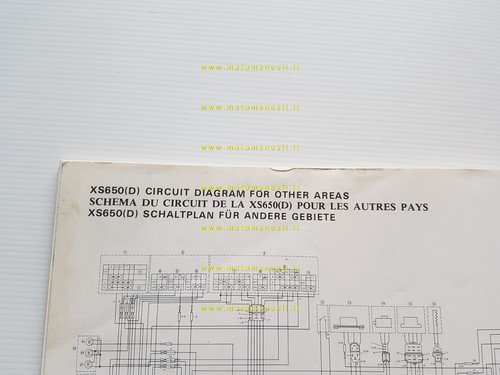 Yamaha XS 650 D 1T3 AGGIORNAMENTO 1976 manuale officina originale