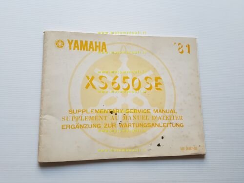 Yamaha XS 650 SE 5EG AGGIORNAMENTO 1981 manuale officina originale