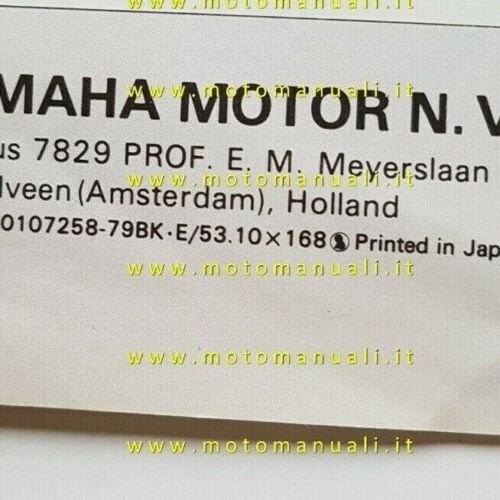 Yamaha XS 750 1979 depliant MOTO originale brochure ENGLISH