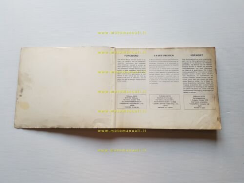 Yamaha XS 750 1T5 1976 manuale officina originale