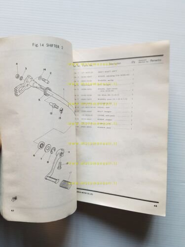 Yamaha XS 750 1T5 1977 catalogo ricambi originale spare parts …