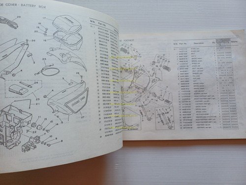 Yamaha XS 750 3G9 1979 catalogo ricambi originale spare parts …