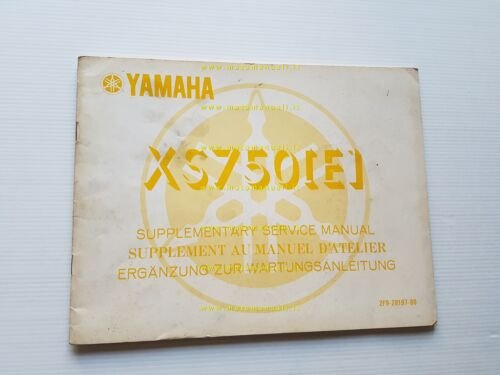 Yamaha XS 750 E 2F9 AGGIORNAMENTO 1977 manuale officina originale