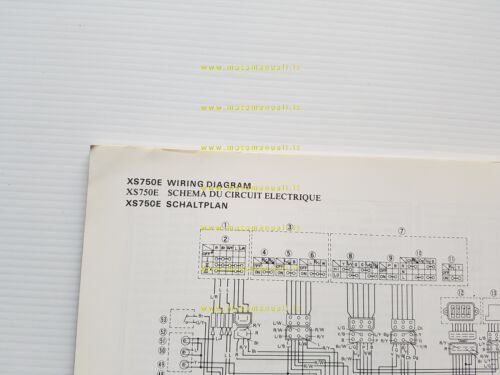 Yamaha XS 750 E 2F9 AGGIORNAMENTO 1977 manuale officina originale