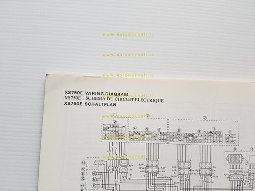 Yamaha XS 750 E 2F9 AGGIORNAMENTO 1977 manuale officina originale