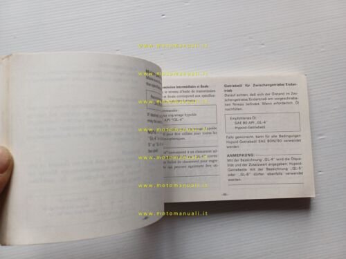 Yamaha XS 850 4E2 1979-80 manuale uso manutenzione libretto originale