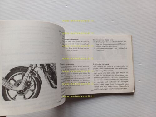 Yamaha XS 850 4E2 1979-80 manuale uso manutenzione libretto originale