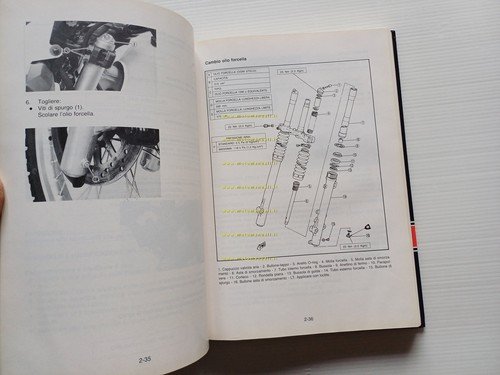 Yamaha XT 350 - 250 1986 manuale officina riparazione ITALIANO …