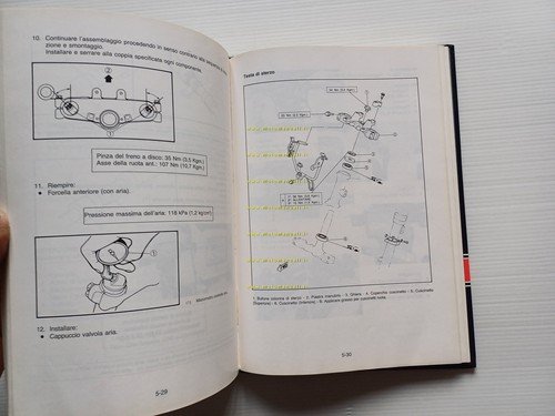 Yamaha XT 350 - 250 1986 manuale officina riparazione ITALIANO …