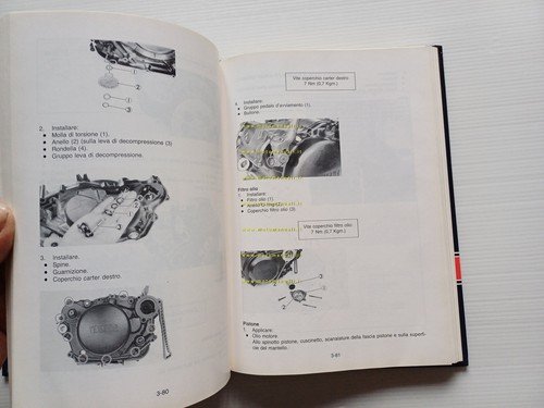 Yamaha XT 350 - 250 1986 manuale officina riparazione ITALIANO …