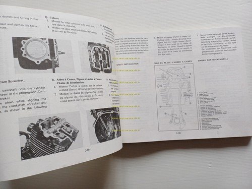 YAMAHA XT 400 - 550 1982 manuale officina INGLESE originale …