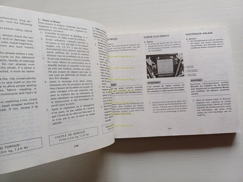 YAMAHA XT 400 - 550 1982 manuale officina INGLESE originale …