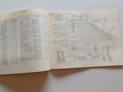 Yamaha XT 400 1981 AGGIORNAMENTO manuale officina inglese francese originale