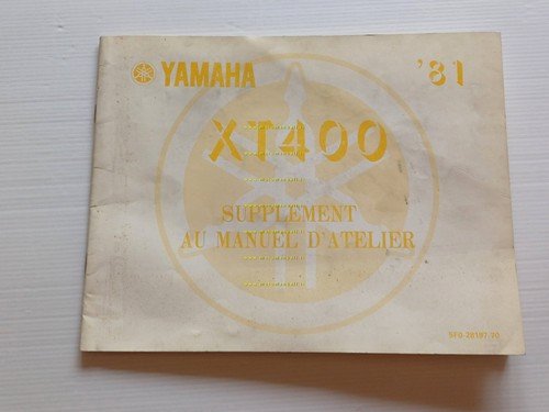 Yamaha XT 400 1981 AGGIORNAMENTO manuale officina inglese francese originale