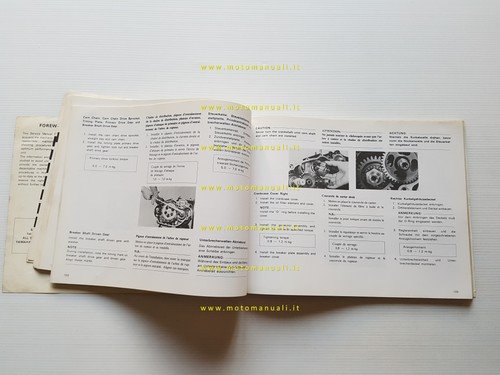 Yamaha XT 500 1N5 1976 manuale officina originale