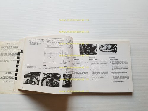 Yamaha XT 500 1N5 1976 manuale officina originale